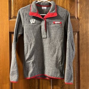 Women’s Columbia gray Wisconsin Badgers Harborside Fleece